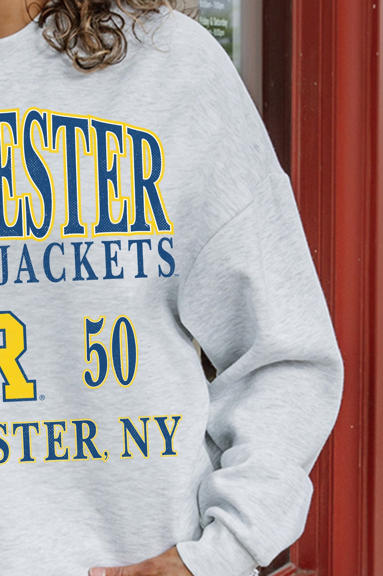 ROCHESTER YELLOWJACKETS ALLEGIANCE PREMIUM FLEECE DROP SHOULDER CREWNECK PULLOVER