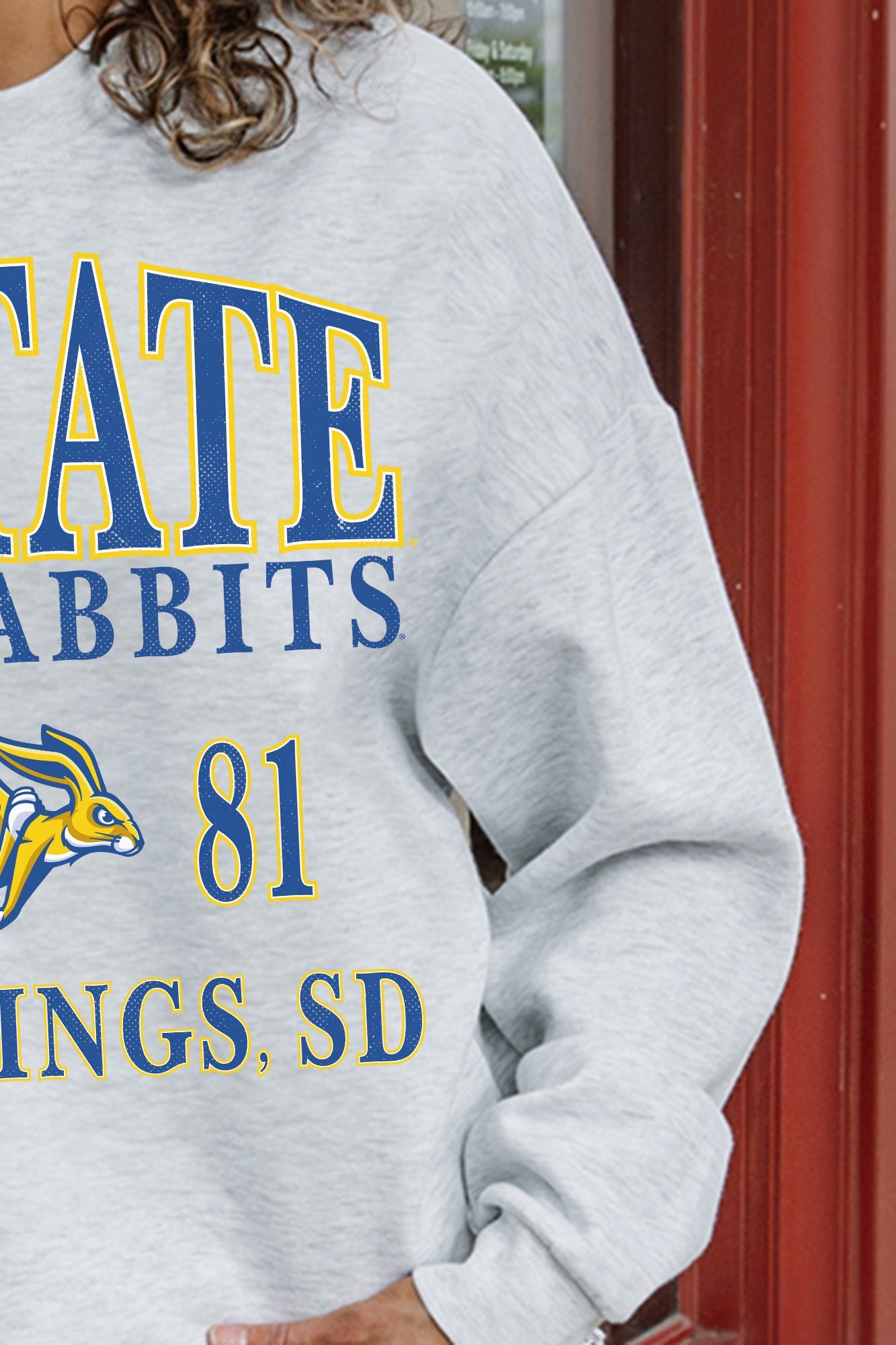 SOUTH DAKOTA STATE JACKRABBITS ALLEGIANCE PREMIUM FLEECE DROP SHOULDER CREWNECK PULLOVER