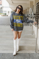 SOUTH DAKOTA STATE JACKRABBITS WILD TAILGATE PREMIUM FLEECE DROP SHOULDER CREWNECK PULLOVER