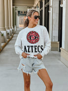 SAN DIEGO STATE AZTECS GOING WILD PREMIUM FLEECE DROP SHOULDER CREWNECK PULLOVER