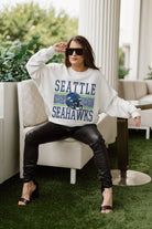 SEATTLE SEAHAWKS FAIR CATCH PREMIUM FLEECE DROP SHOULDER CREWNECK PULLOVER