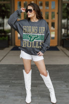 SOUTH FLORIDA BULLS WILD TAILGATE PREMIUM FLEECE DROP SHOULDER CREWNECK PULLOVER