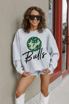 SOUTH FLORIDA BULLS GOING WILD PREMIUM FLEECE DROP SHOULDER CREWNECK PULLOVER