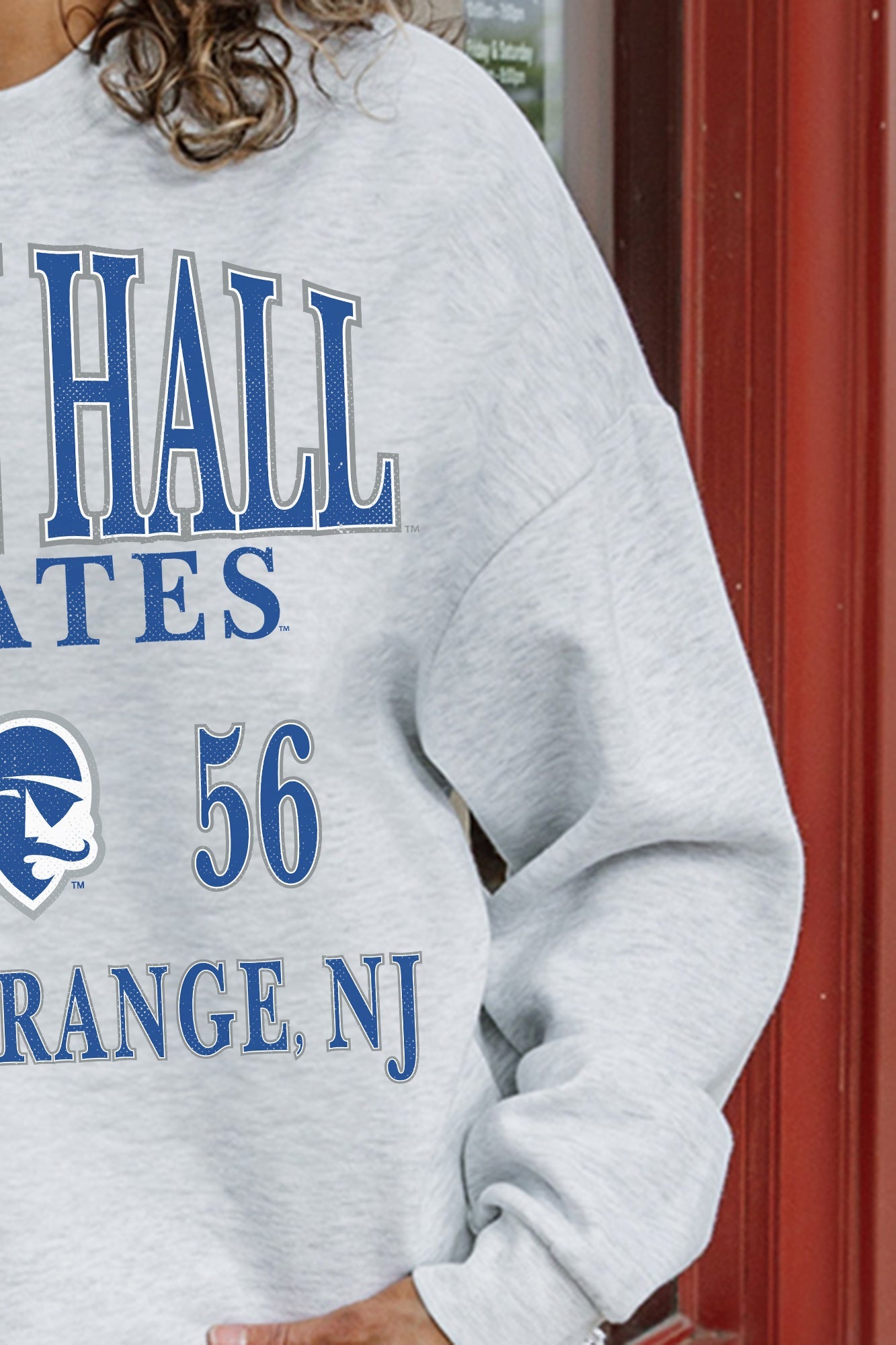 SETON HALL PIRATES ALLEGIANCE PREMIUM FLEECE DROP SHOULDER CREWNECK PULLOVER