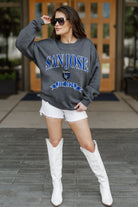 SAN JOSE EARTHQUAKES SEAL THE DEAL PREMIUM FLEECE DROP SHOULDER CREWNECK PULLOVER