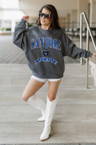 SAN JOSE EARTHQUAKES SEAL THE DEAL PREMIUM FLEECE DROP SHOULDER CREWNECK PULLOVER