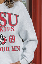 ST. CLOUD STATE HUSKIES ALLEGIANCE PREMIUM FLEECE DROP SHOULDER CREWNECK PULLOVER