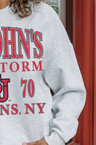 ST. JOHN'S RED STORM ALLEGIANCE PREMIUM FLEECE DROP SHOULDER CREWNECK PULLOVER