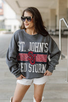 ST. JOHN'S RED STORM WILD TAILGATE PREMIUM FLEECE DROP SHOULDER CREWNECK PULLOVER