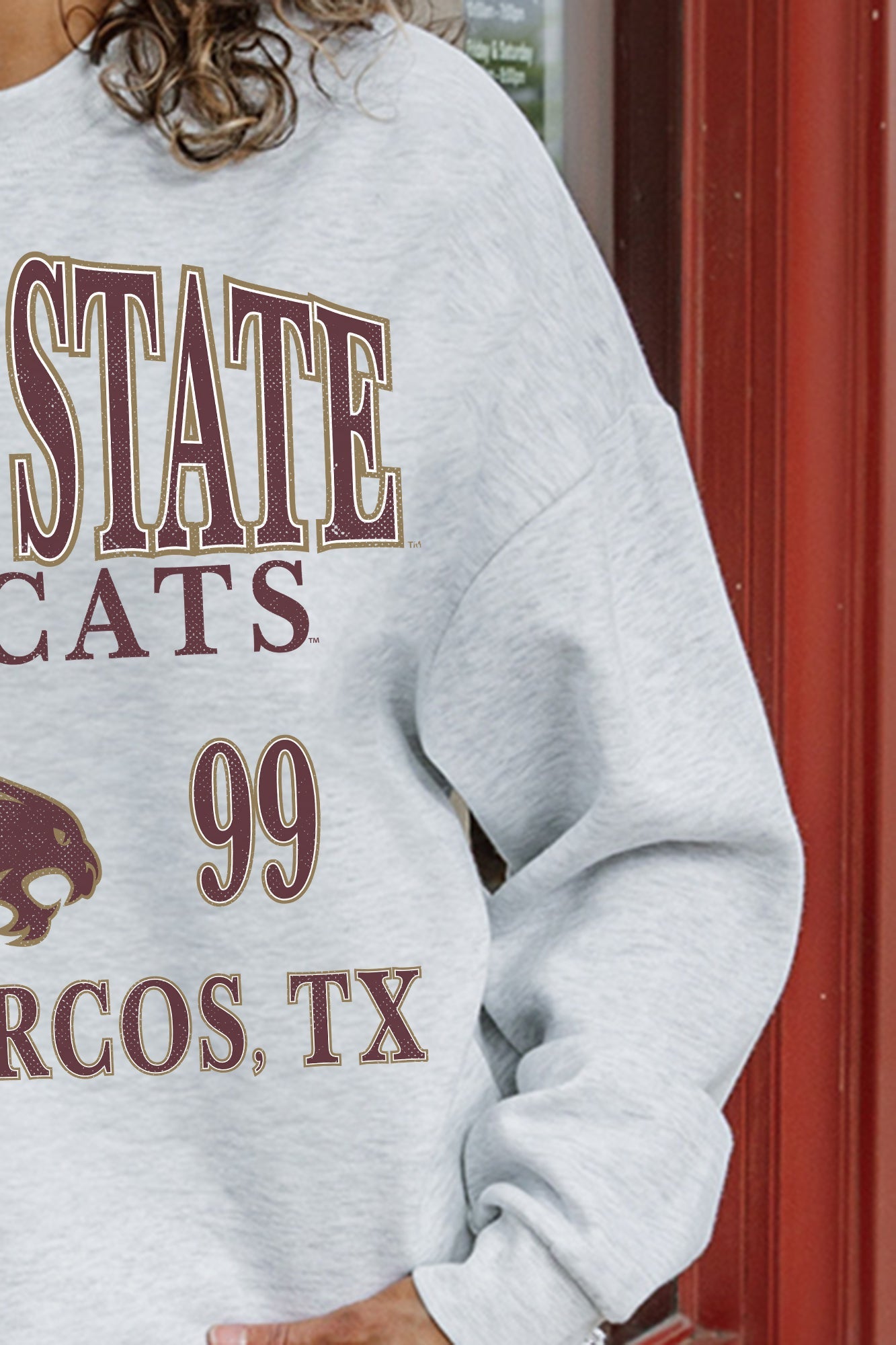 TEXAS STATE BOBCATS ALLEGIANCE PREMIUM FLEECE DROP SHOULDER CREWNECK PULLOVER