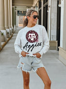 TEXAS A&M AGGIES GOING WILD PREMIUM FLEECE DROP SHOULDER CREWNECK PULLOVER