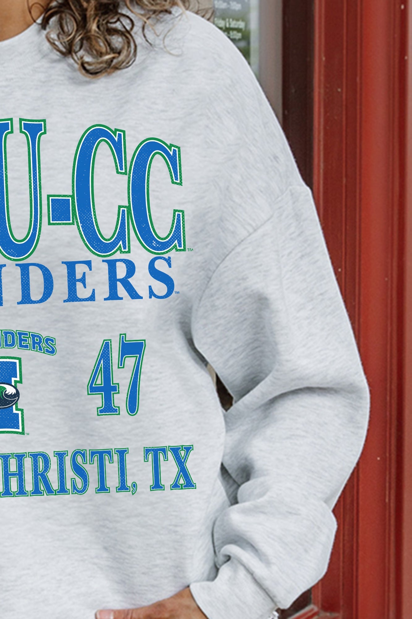 TEXAS A&M-CORPUS CHRISTI ISLANDERS ALLEGIANCE PREMIUM FLEECE DROP SHOULDER CREWNECK PULLOVER