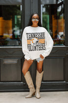 TENNESSEE VOLUNTEERS FAIR CATCH PREMIUM FLEECE DROP SHOULDER CREWNECK PULLOVER