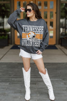 TENNESSEE VOLUNTEERS WILD TAILGATE PREMIUM FLEECE DROP SHOULDER CREWNECK PULLOVER