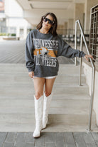 TENNESSEE VOLUNTEERS WILD TAILGATE PREMIUM FLEECE DROP SHOULDER CREWNECK PULLOVER