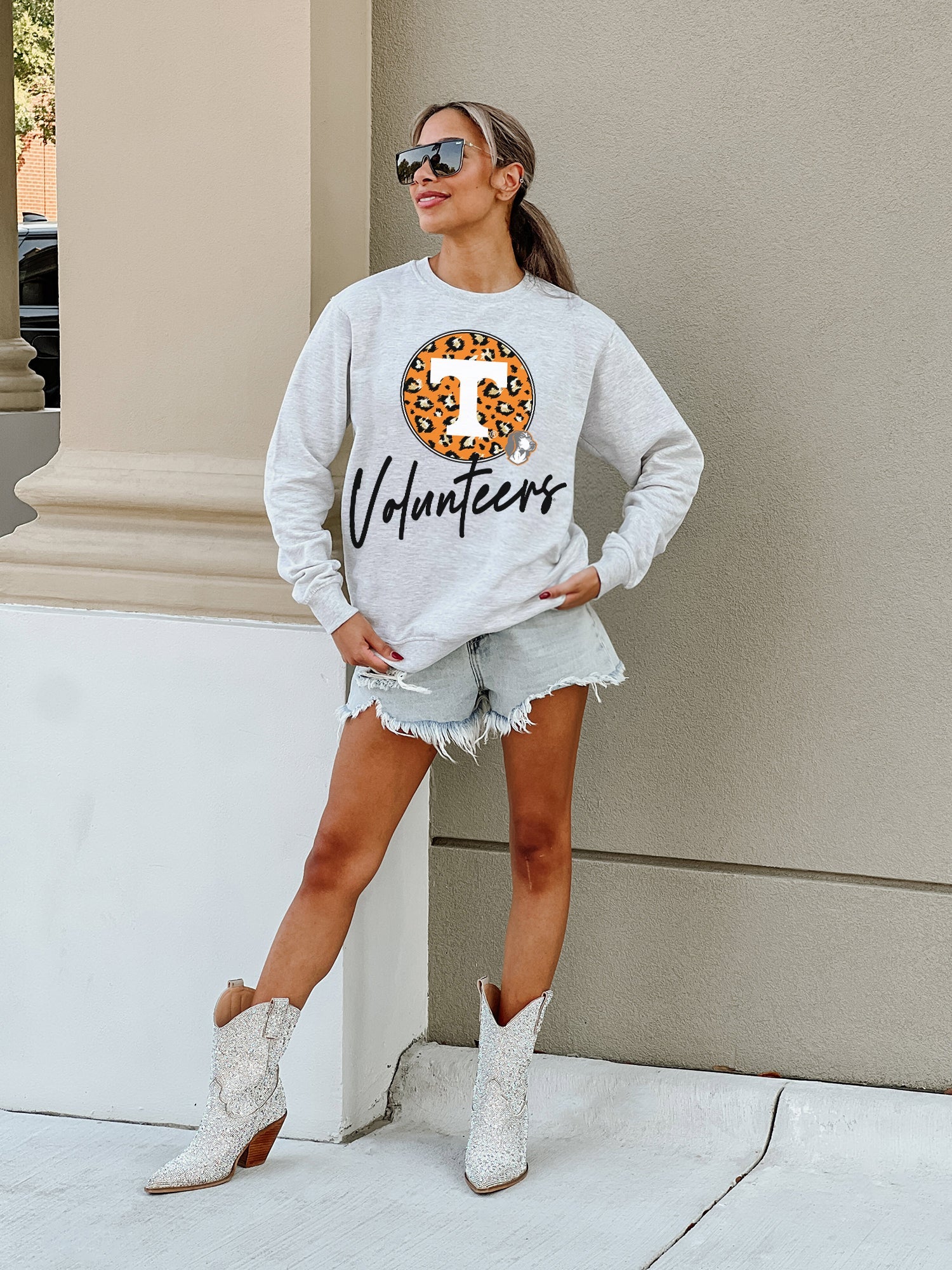 TENNESSEE VOLUNTEERS GOING WILD PREMIUM FLEECE DROP SHOULDER CREWNECK PULLOVER