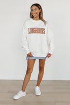 TEXAS LONGHORNS ALL-STAR APPEAL PREMIUM FLEECE DROP SHOULDER CREWNECK PULLOVER BY MADI PREWETT TROUTT