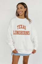 TEXAS LONGHORNS ALL-STAR STYLE PREMIUM FLEECE DROP SHOULDER CREWNECK PULLOVER BY MADI PREWETT TROUTT