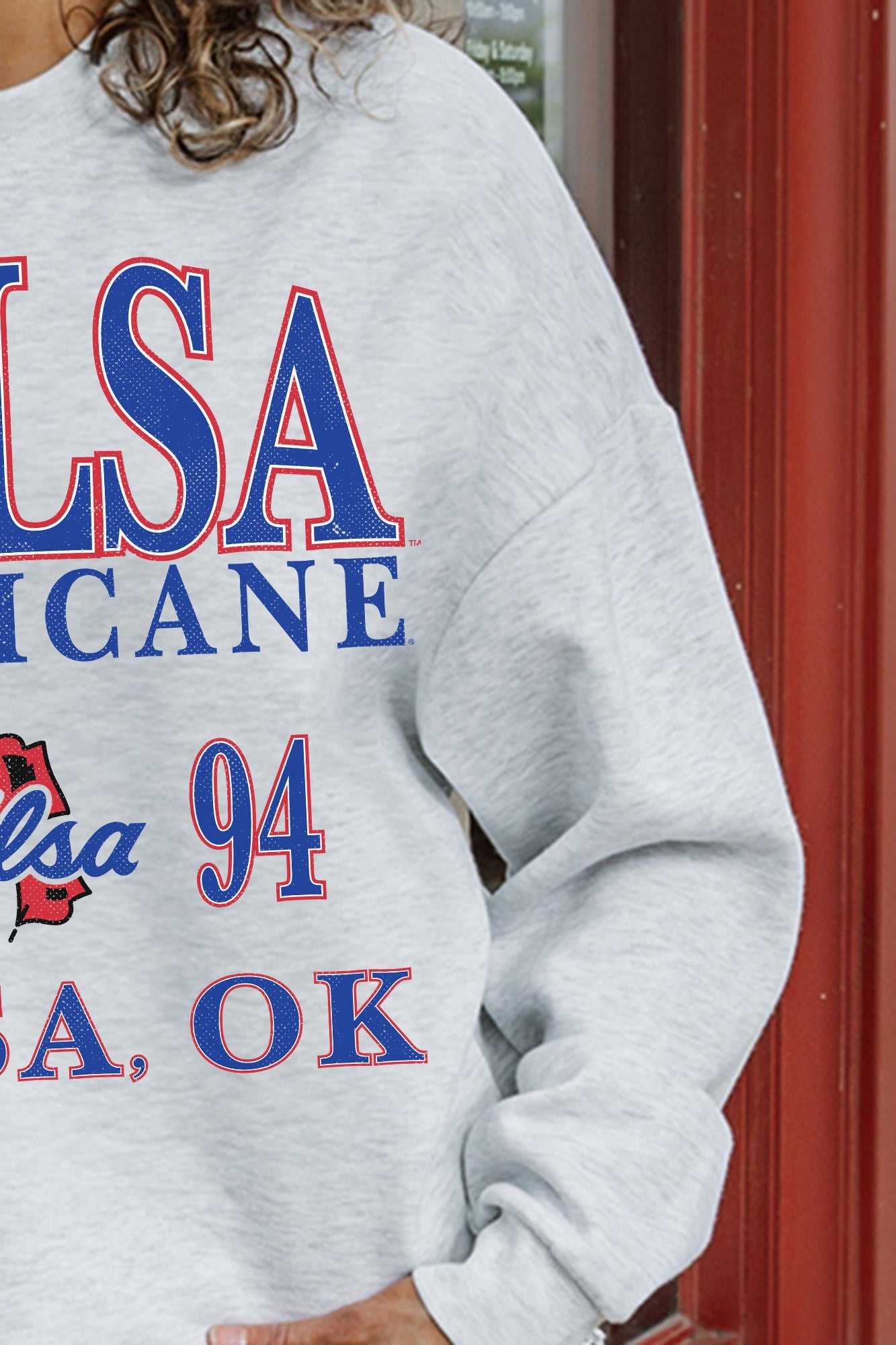 TULSA GOLDEN HURRICANE ALLEGIANCE PREMIUM FLEECE DROP SHOULDER CREWNECK PULLOVER