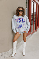 TENNESSEE STATE TIGERS ALLEGIANCE PREMIUM FLEECE DROP SHOULDER CREWNECK PULLOVER