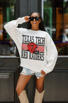 TEXAS TECH RED RAIDERS FAIR CATCH PREMIUM FLEECE DROP SHOULDER CREWNECK PULLOVER