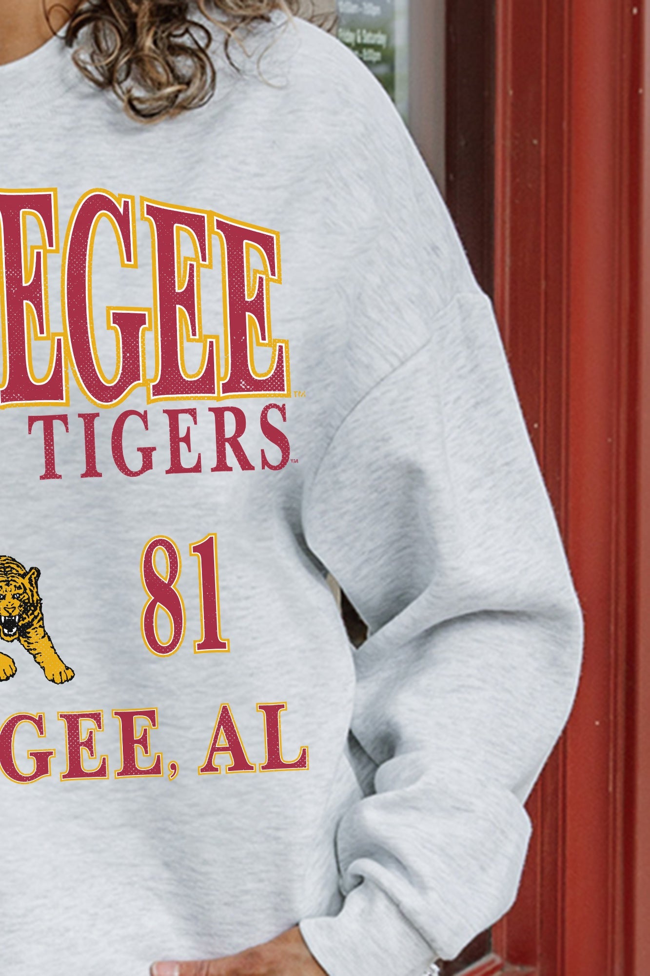 TUSKEGEE GOLDEN TIGERS ALLEGIANCE PREMIUM FLEECE DROP SHOULDER CREWNECK PULLOVER