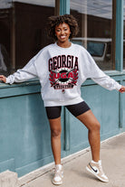 GEORGIA BULLDOGS BASES LOADED PREMIUM FLEECE DROP SHOULDER CREWNECK PULLOVER