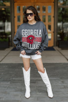 GEORGIA BULLDOGS WILD TAILGATE PREMIUM FLEECE DROP SHOULDER CREWNECK PULLOVER