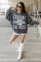 NORTH CAROLINA TAR HEELS WILD TAILGATE PREMIUM FLEECE DROP SHOULDER CREWNECK PULLOVER