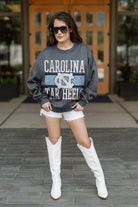 NORTH CAROLINA TAR HEELS WILD TAILGATE PREMIUM FLEECE DROP SHOULDER CREWNECK PULLOVER