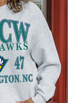 UNC WILMINGTON SEAHAWKS ALLEGIANCE PREMIUM FLEECE DROP SHOULDER CREWNECK PULLOVER