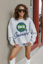 UNC WILMINGTON SEAHAWKS GOING WILD PREMIUM FLEECE DROP SHOULDER CREWNECK PULLOVER