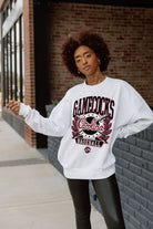 SOUTH CAROLINA GAMECOCKS BASES LOADED PREMIUM FLEECE DROP SHOULDER CREWNECK PULLOVER