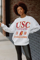 USC TROJANS ALLEGIANCE PREMIUM FLEECE DROP SHOULDER CREWNECK PULLOVER