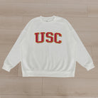 USC TROJANS ALL-STAR APPEAL PREMIUM FLEECE DROP SHOULDER CREWNECK PULLOVER BY MADI PREWETT TROUTT