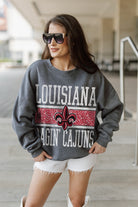 LOUISIANA RAGIN' CAJUNS WILD TAILGATE PREMIUM FLEECE DROP SHOULDER CREWNECK PULLOVER