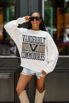 VANDERBILT COMMODORES FAIR CATCH PREMIUM FLEECE DROP SHOULDER CREWNECK PULLOVER