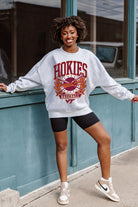 VIRGINIA TECH HOKIES BASES LOADED PREMIUM FLEECE DROP SHOULDER CREWNECK PULLOVER