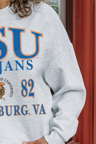 VIRGINIA STATE TROJANS ALLEGIANCE PREMIUM FLEECE DROP SHOULDER CREWNECK PULLOVER