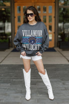 VILLANOVA WILDCATS WILD TAILGATE PREMIUM FLEECE DROP SHOULDER CREWNECK PULLOVER