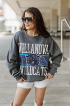 VILLANOVA WILDCATS WILD TAILGATE PREMIUM FLEECE DROP SHOULDER CREWNECK PULLOVER