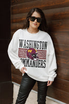 WASHINGTON COMMANDERS FAIR CATCH PREMIUM FLEECE DROP SHOULDER CREWNECK PULLOVER