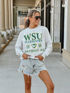 WAYNE STATE WARRIORS ALLEGIANCE PREMIUM FLEECE DROP SHOULDER CREWNECK PULLOVER