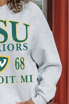 WAYNE STATE WARRIORS ALLEGIANCE PREMIUM FLEECE DROP SHOULDER CREWNECK PULLOVER