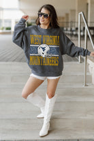 WEST VIRGINIA MOUNTAINEERS WILD TAILGATE PREMIUM FLEECE DROP SHOULDER CREWNECK PULLOVER