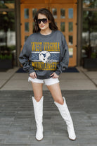 WEST VIRGINIA MOUNTAINEERS WILD TAILGATE PREMIUM FLEECE DROP SHOULDER CREWNECK PULLOVER