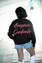 ARIZONA CARDINALS RADIANT ENERGY EMBELLISHED STAR SLEEVE CREWNECK PULLOVER