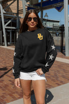 BAYLOR BEARS DEDICATION EMBELLISHED STAR SLEEVE CREWNECK PULLOVER