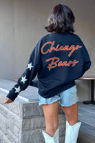 CHICAGO BEARS RADIANT ENERGY EMBELLISHED STAR SLEEVE CREWNECK PULLOVER