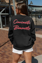 CINCINNATI BEARCATS DEDICATION EMBELLISHED STAR SLEEVE CREWNECK PULLOVER